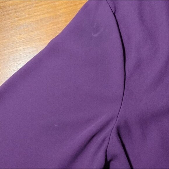 Chicos Purple Embroidered Floral Tassel Tie Front Top Size M 1 Long Sleeve - Picture 10 of 10